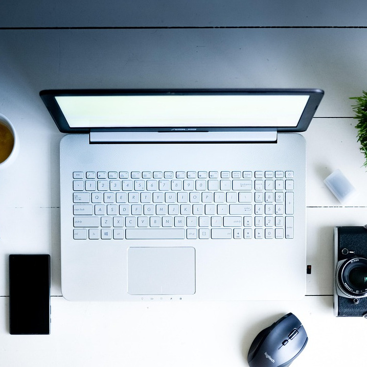 home office desk laptop